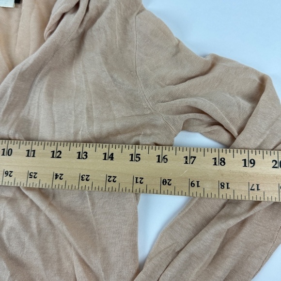 J Crew Cardigan Sweater Womens Small Tan Linen Silk - Picture 9 of 10